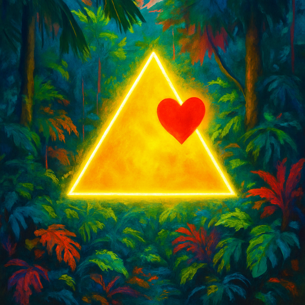 triangle-heart painting